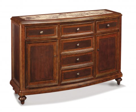 Buffet and Storage Table with Marble Top